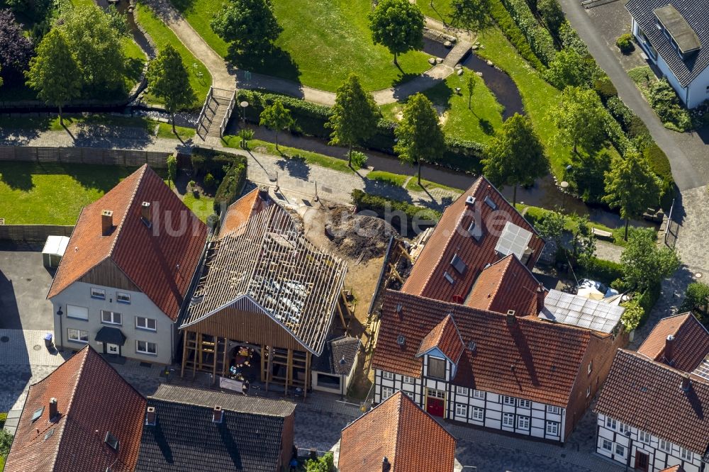 Luftbild Rietberg - Sanierung eines Fachwerkhauses in Rietberg im Bundesland Nordrhein-Westfalen