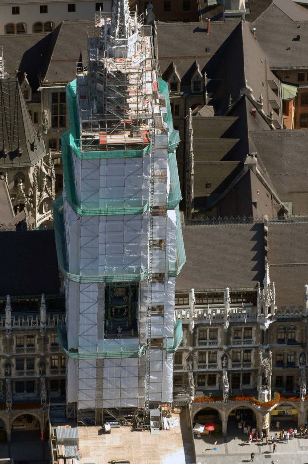 Luftbild München - Sanierung Neues Rathaus München