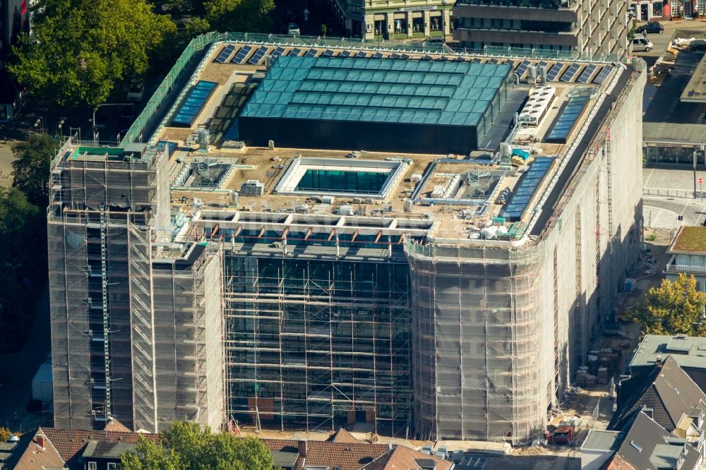 Gelsenkirchen aus der Vogelperspektive: Sanierung und Umbau des Hans-Sachs-Haus , dem Rathaus in Gelsenkirchen im Bundesland Nordrhein-Westfalen NRW