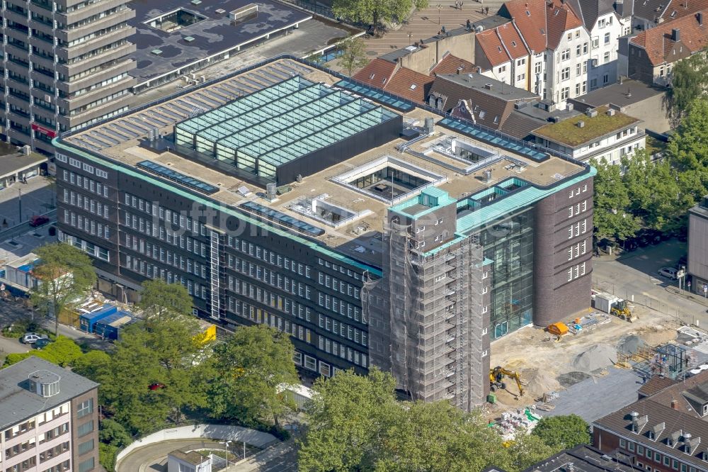 Luftbild Gelsenkirchen - Sanierung und Umbau des Hans-Sachs-Haus , dem Rathaus in Gelsenkirchen im Bundesland Nordrhein-Westfalen NRW