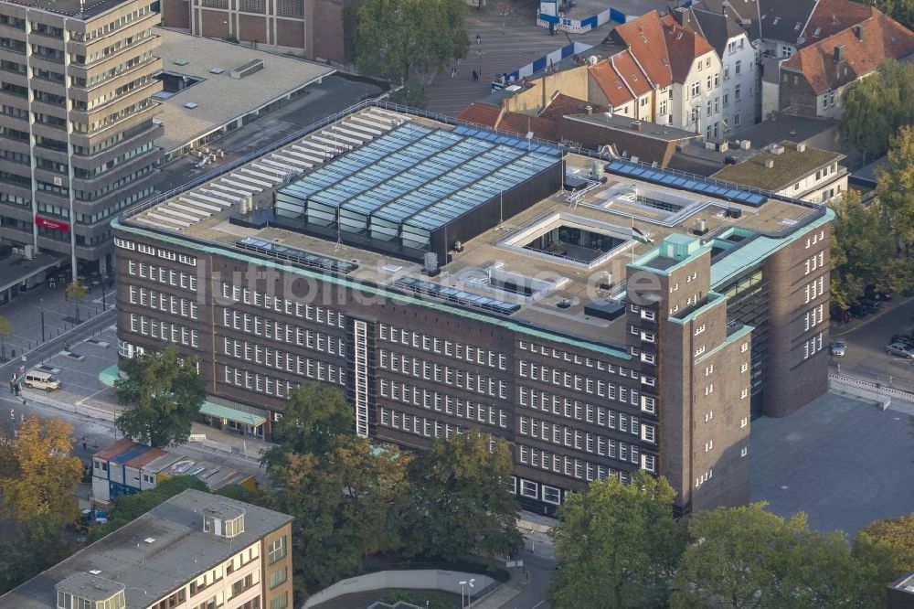 Gelsenkirchen von oben - Sanierung und Umbau des Hans-Sachs-Haus , dem Rathaus in Gelsenkirchen im Bundesland Nordrhein-Westfalen NRW