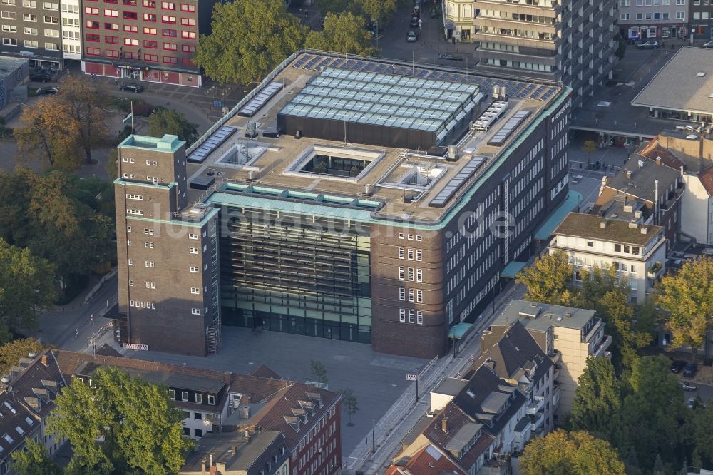 Gelsenkirchen aus der Vogelperspektive: Sanierung und Umbau des Hans-Sachs-Haus , dem Rathaus in Gelsenkirchen im Bundesland Nordrhein-Westfalen NRW