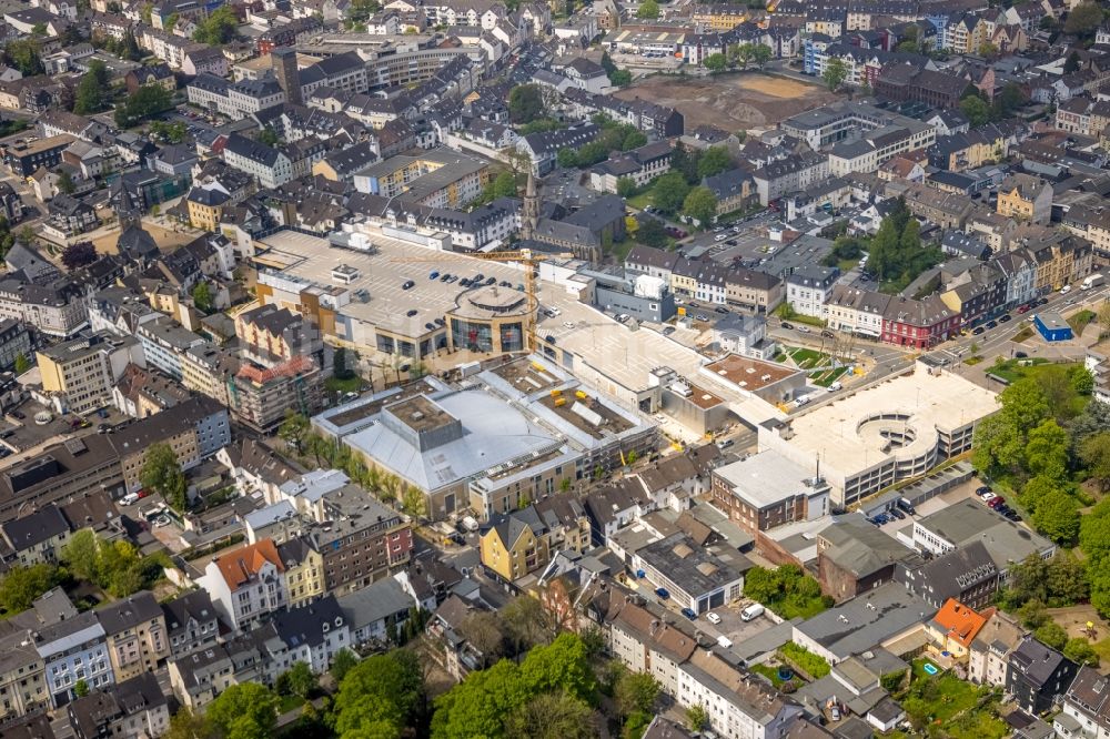 Luftaufnahme Velbert - Sanierung der Veranstaltungshalle des Forum Niederberg an der Oststraße in Velbert im Bundesland Nordrhein-Westfalen, Deutschland