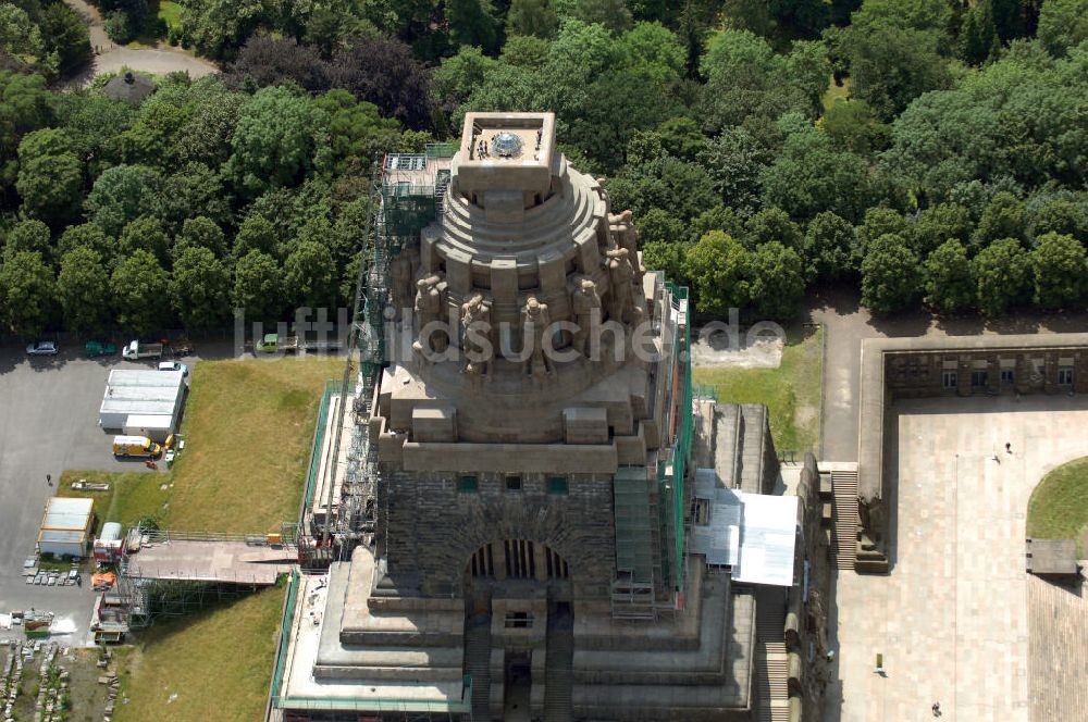 Luftbild Leipzig - Sanierung Völkerschlachtdenkmal Leipzig