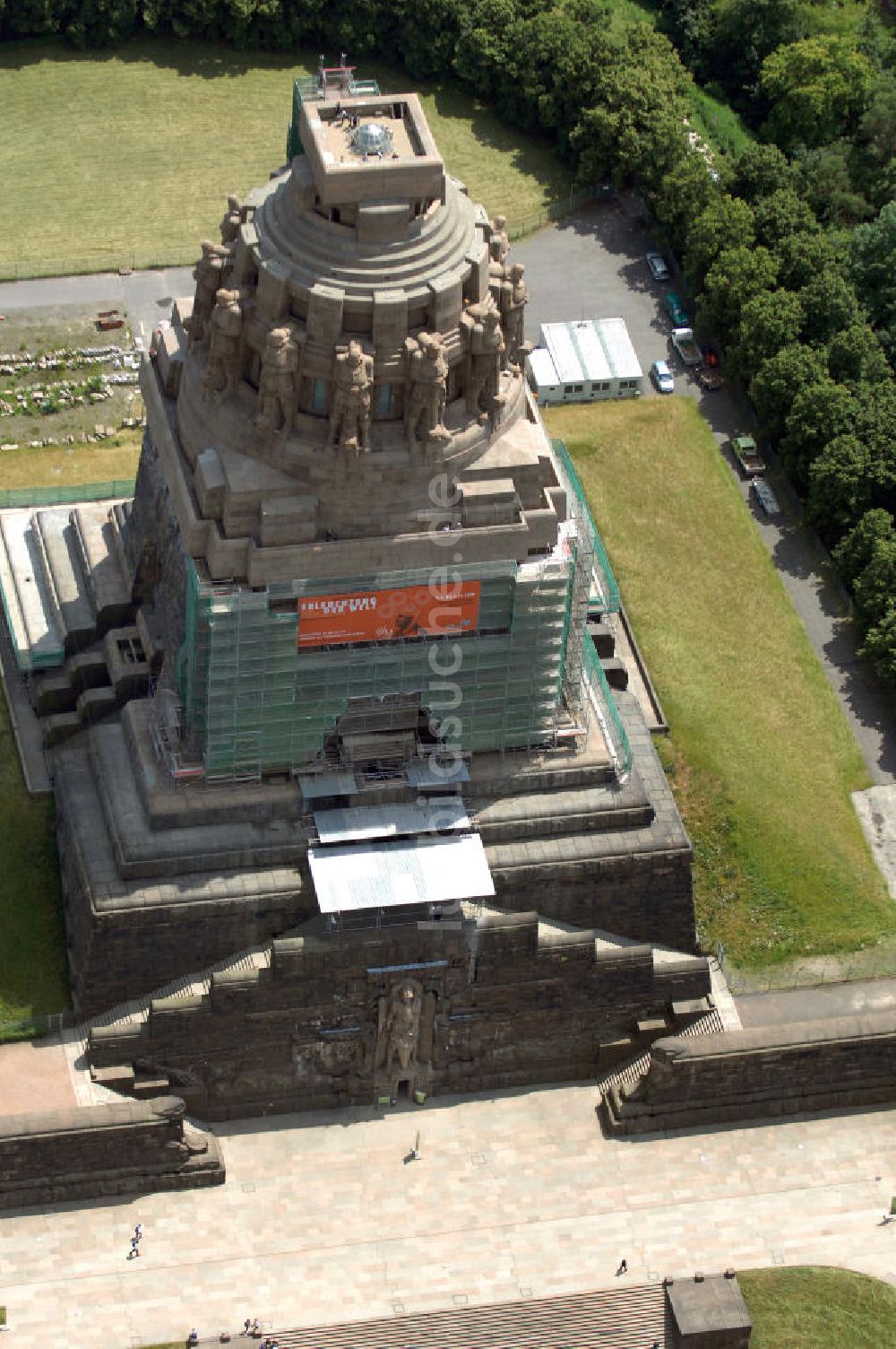 Leipzig aus der Vogelperspektive: Sanierung Völkerschlachtdenkmal Leipzig