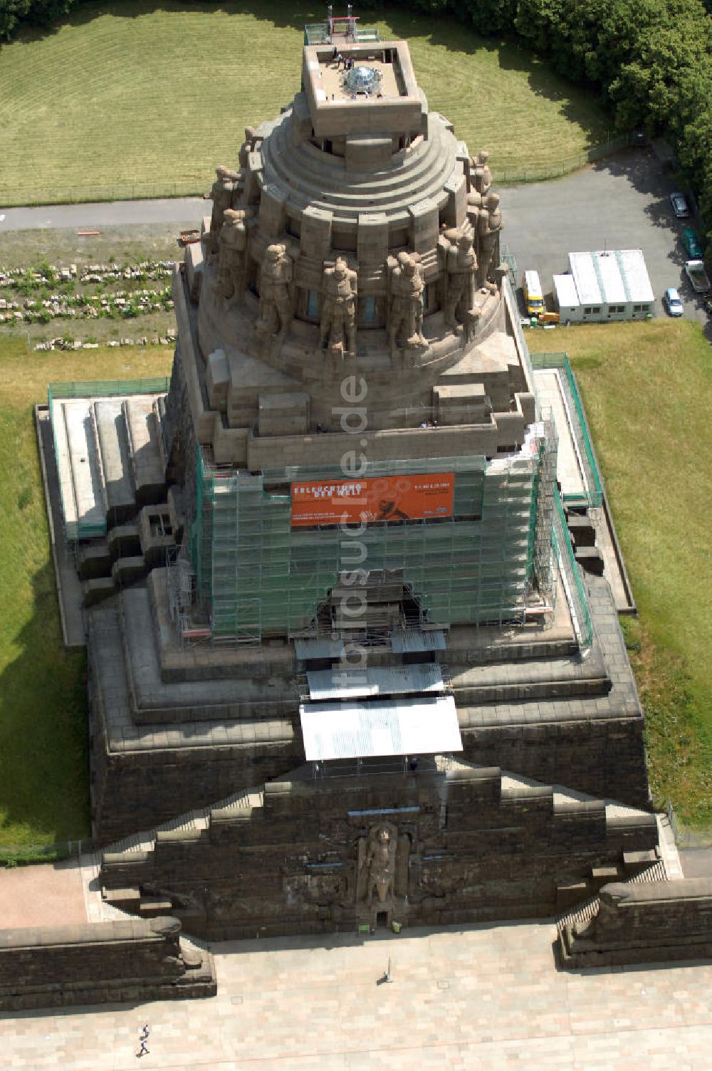 Luftbild Leipzig - Sanierung Völkerschlachtdenkmal Leipzig