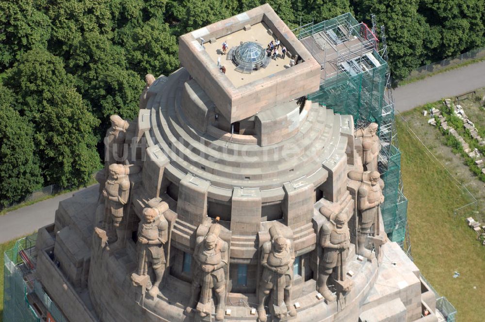 Leipzig aus der Vogelperspektive: Sanierung Völkerschlachtdenkmal Leipzig