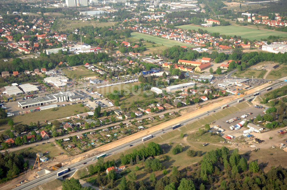 Luftaufnahme FÜRSTENWALDE - Sanierungs- und Ausbauarbeiten an der A12 bei Fürstenwalde