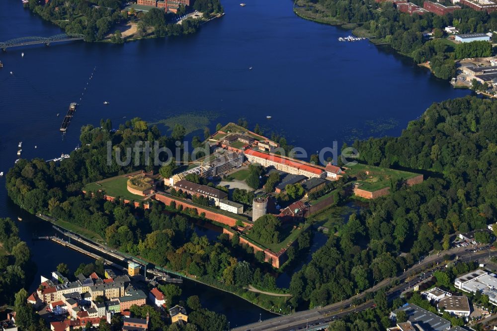 Berlin von oben - Sanierungs- und Rekonstruktionsarbeiten an der Zitadelle Spandau von Berlin