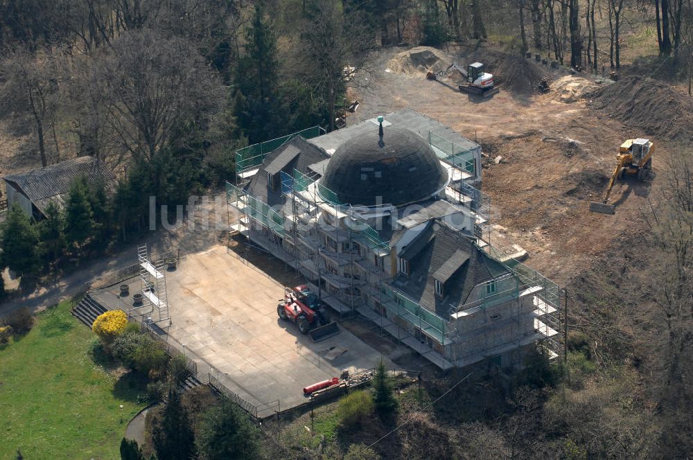 Luftaufnahme Ballenstedt - Sanierungsarbeiten am Jagdschloss Röhrkopf