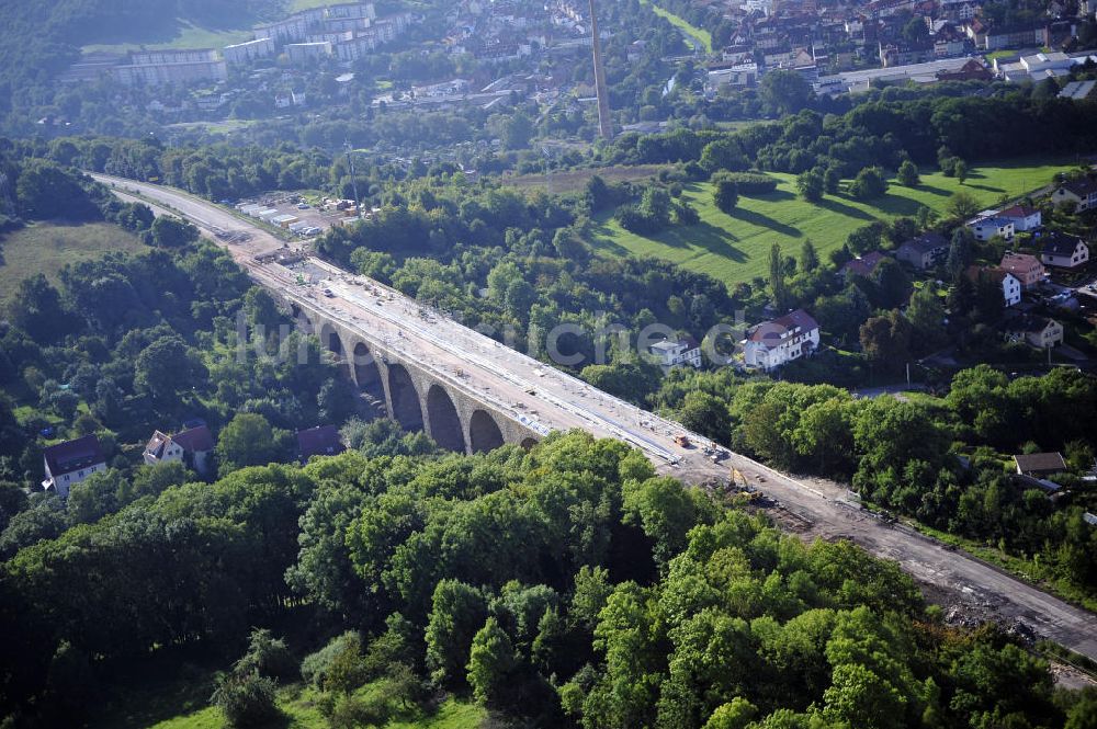 Eisenach von oben - Sanierungsarbeiten der Karolinentalbrücke Eisenach