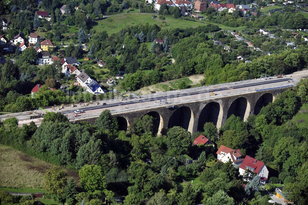 Eisenach von oben - Sanierungsarbeiten der Karolinentalbrücke Eisenach