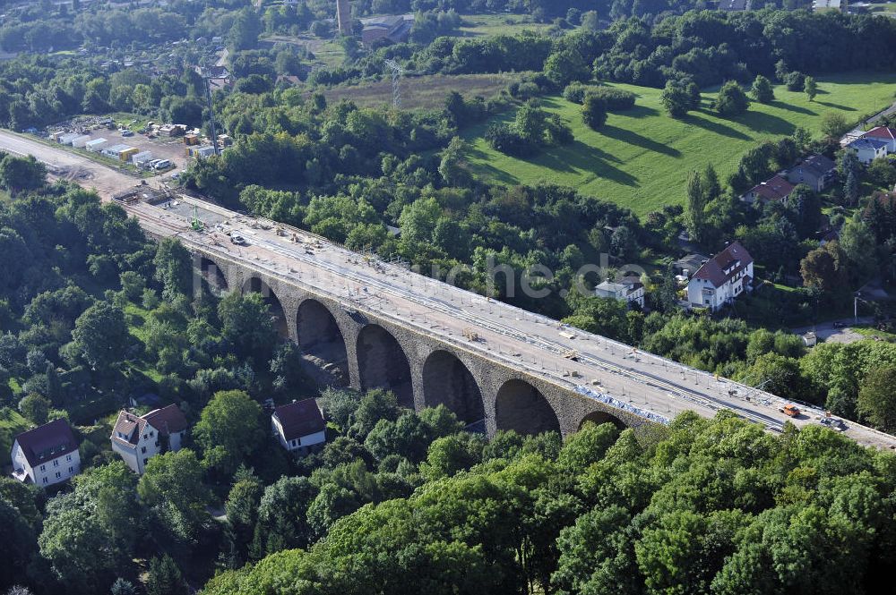 Eisenach von oben - Sanierungsarbeiten der Karolinentalbrücke Eisenach