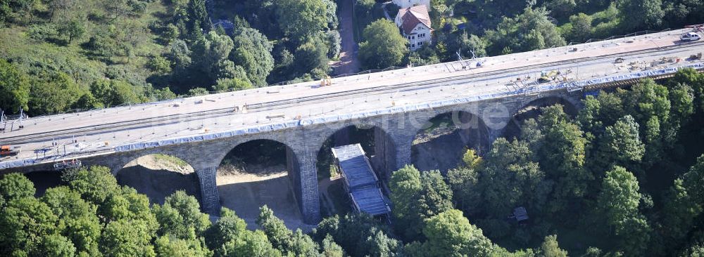 Eisenach von oben - Sanierungsarbeiten der Karolinentalbrücke Eisenach