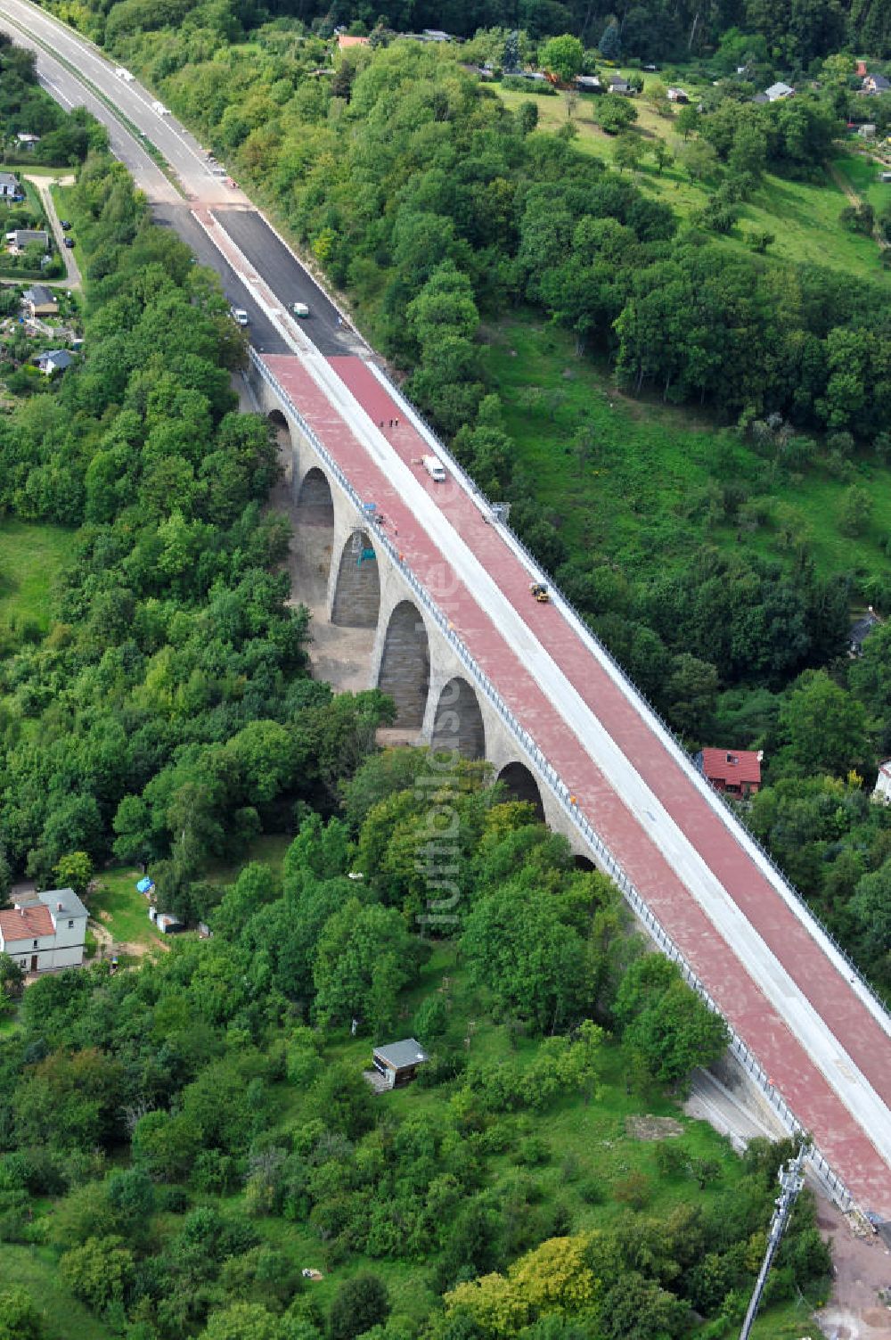 Eisenach von oben - Sanierungsarbeiten der Karolinentalbrücke Eisenach