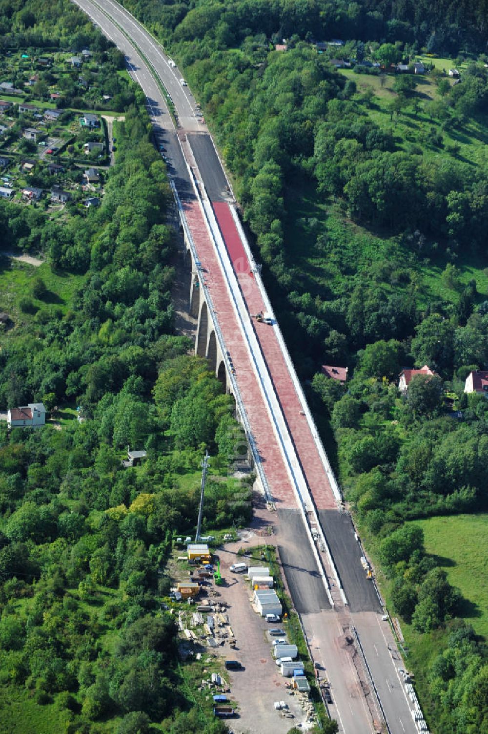 Eisenach von oben - Sanierungsarbeiten der Karolinentalbrücke Eisenach