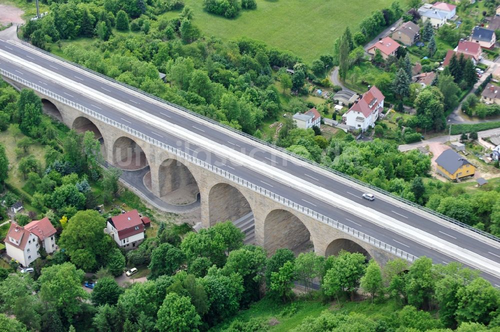 Eisenach von oben - Sanierungsarbeiten der Karolinentalbrücke Eisenach