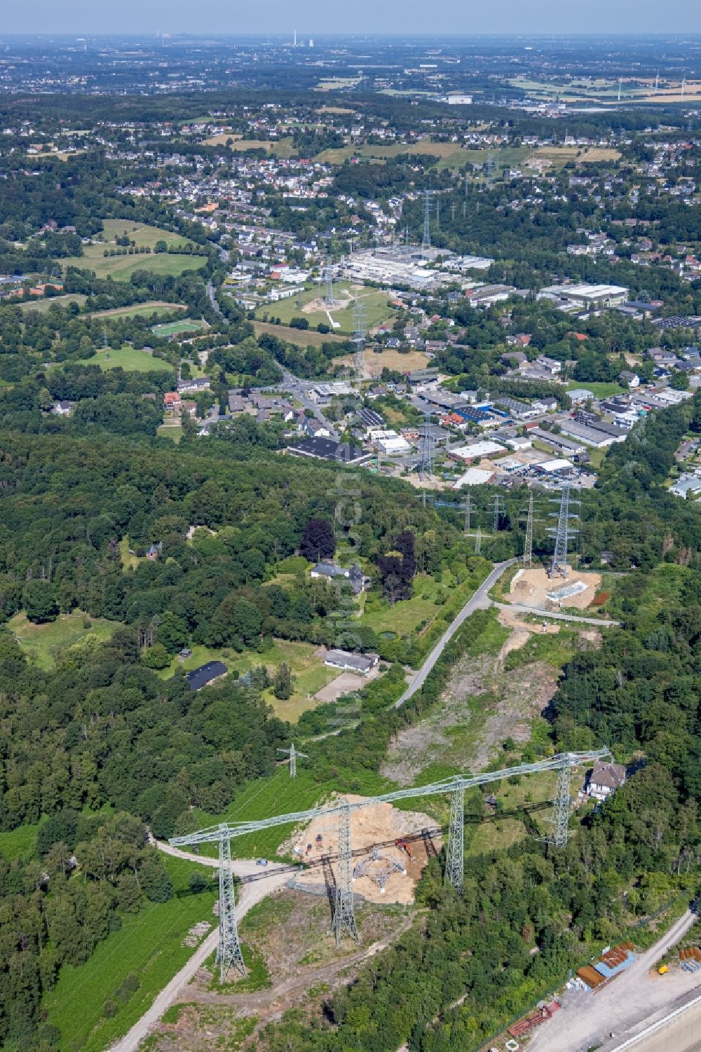 Luftaufnahme Herdecke - Sanierungsarbeiten am Pumpspeicherkraftwerk Koepchenwerk in Herdecke im Bundesland Nordrhein-Westfalen