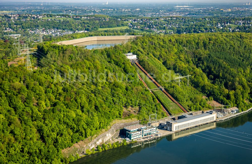 Luftbild Herdecke - Sanierungsarbeiten am Pumpspeicherkraftwerk Koepchenwerk in Herdecke im Bundesland Nordrhein-Westfalen