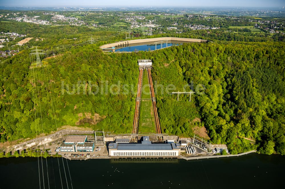 Luftbild Herdecke - Sanierungsarbeiten am Pumpspeicherkraftwerk Koepchenwerk in Herdecke im Bundesland Nordrhein-Westfalen