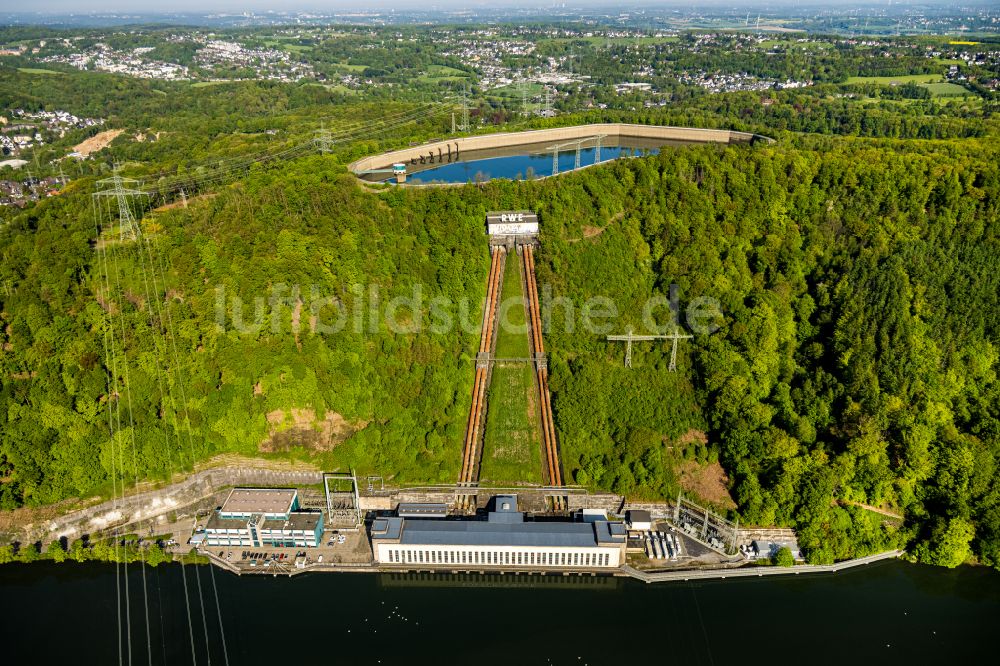 Luftaufnahme Herdecke - Sanierungsarbeiten am Pumpspeicherkraftwerk Koepchenwerk in Herdecke im Bundesland Nordrhein-Westfalen