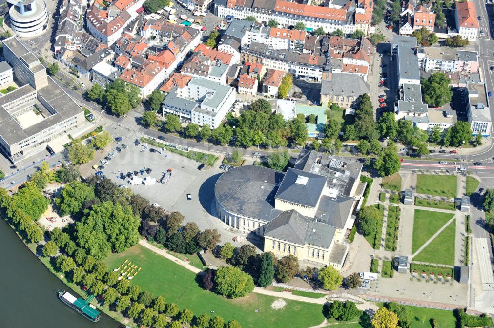 Saarbrücken aus der Vogelperspektive: Sankt Johann mit Staatstheater in Saarbrücken