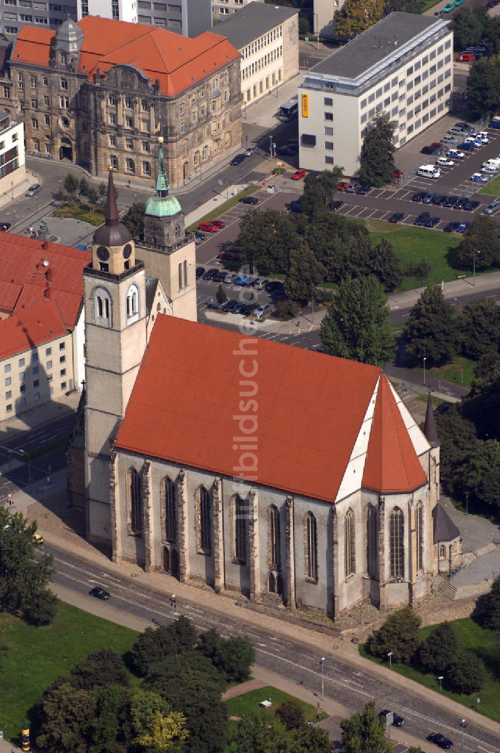 Luftbild Magdeburg - Sankt-Johannis-Kirche Magdeburg