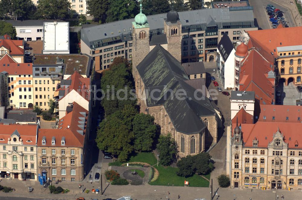 Magdeburg von oben - Sankt-Sebastians-Kirche Magdeburg