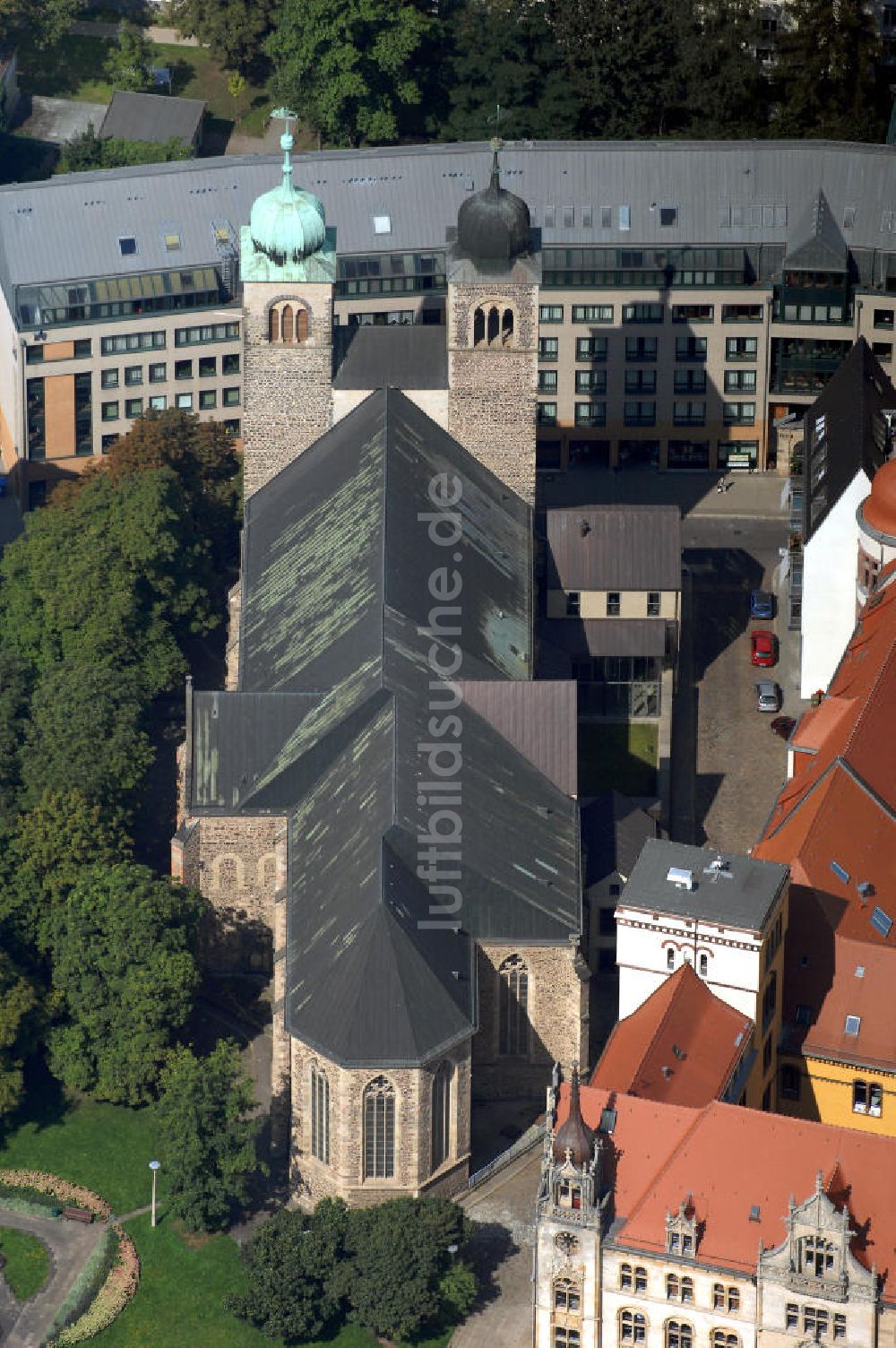 Luftbild Magdeburg - Sankt-Sebastians-Kirche Magdeburg