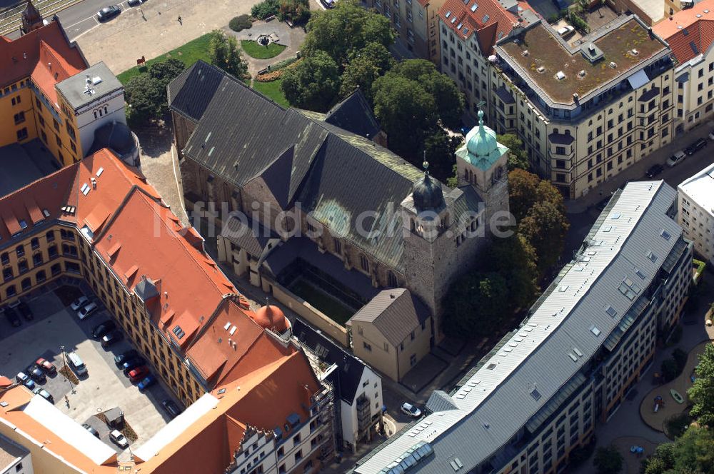 Magdeburg von oben - Sankt-Sebastians-Kirche Magdeburg