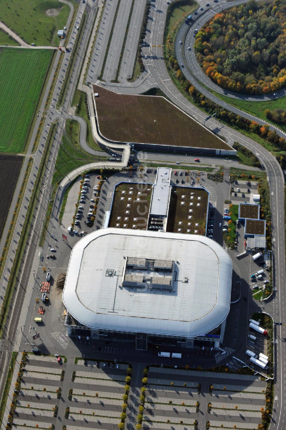 Mannheim von oben - SAP Arena Mannheim