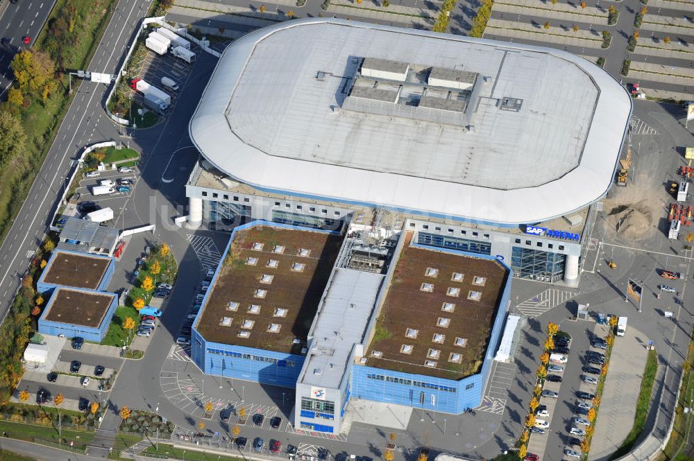 Mannheim von oben - SAP Arena Mannheim