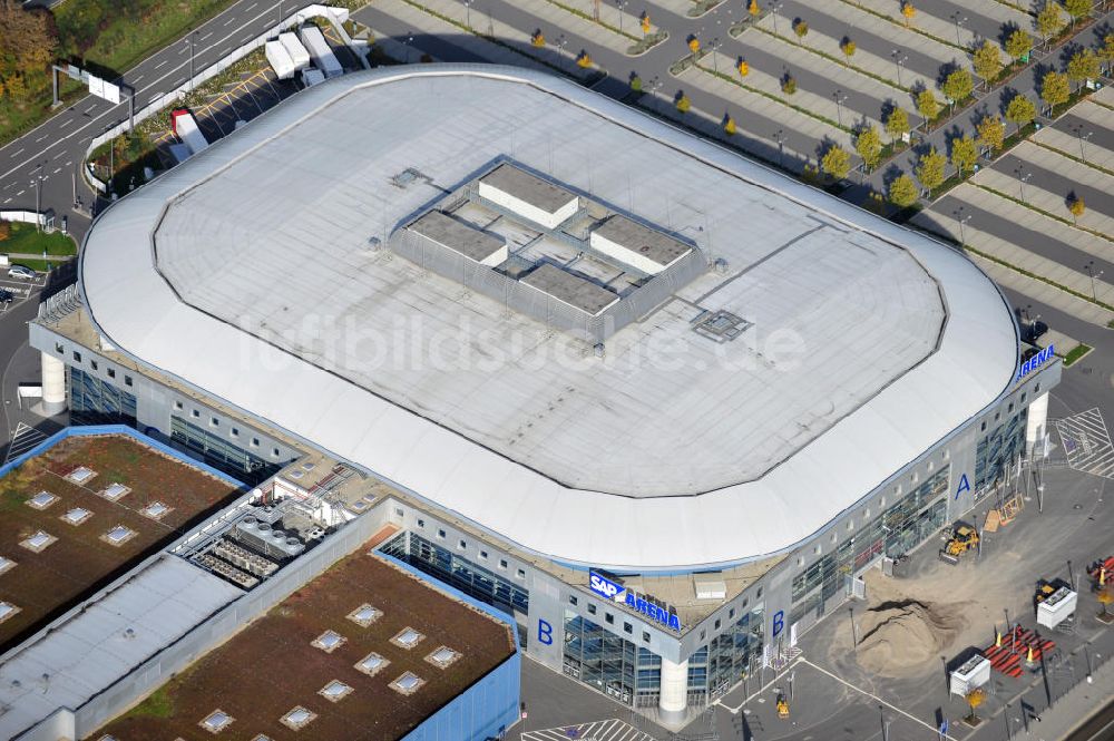 Mannheim aus der Vogelperspektive: SAP Arena Mannheim