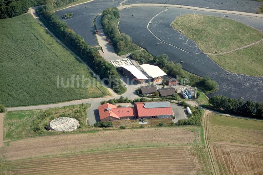 Hellsiek von oben - Senkrechtluftbild / Satellitenperspektive auf die Verbunddeponie Hellsiek der Abfallbeseitigungs-GmbH Lippe in Nordrhein-Westfalen