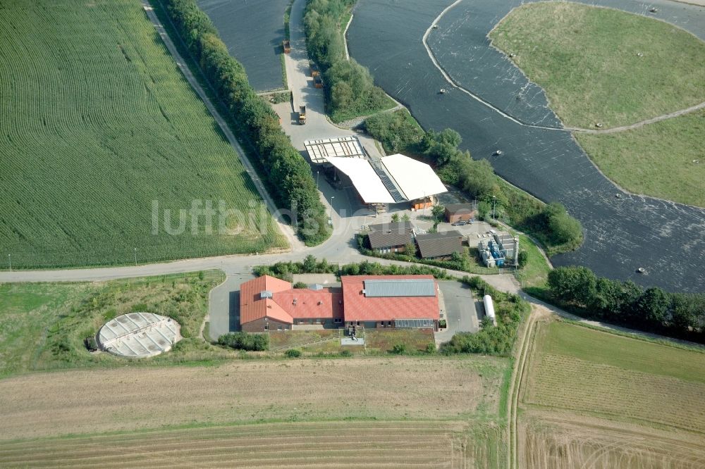 Luftaufnahme Hellsiek - Senkrechtluftbild / Satellitenperspektive auf die Verbunddeponie Hellsiek der Abfallbeseitigungs-GmbH Lippe in Nordrhein-Westfalen