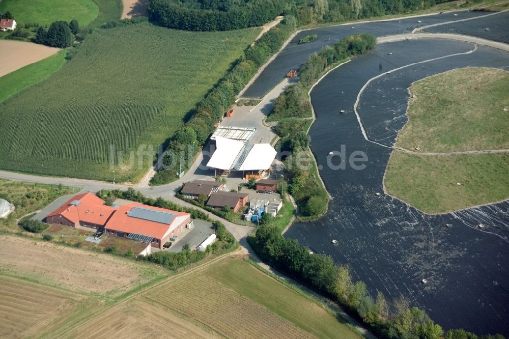 Hellsiek von oben - Senkrechtluftbild / Satellitenperspektive auf die Verbunddeponie Hellsiek der Abfallbeseitigungs-GmbH Lippe in Nordrhein-Westfalen