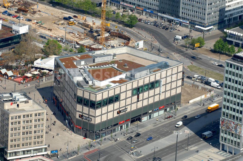 Luftaufnahme Berlin - Saturn Markt am Alexanderplatz Berlin-Mitte