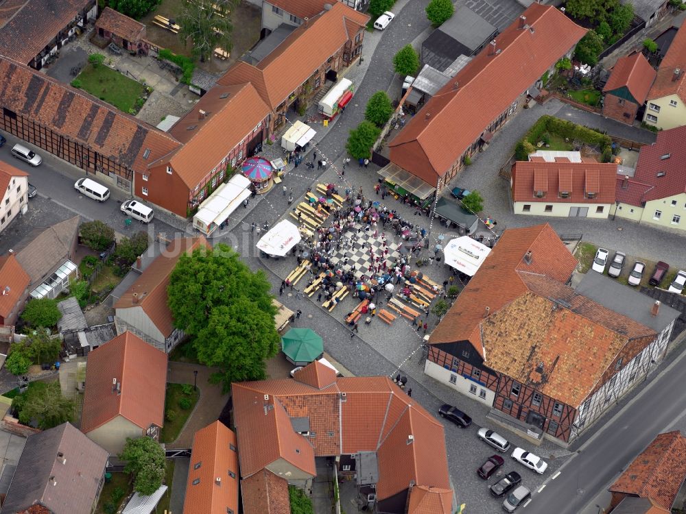 Luftbild Ströbeck - Schachspiel im Schachdorf Ströbeck in Sachsen-Anhalt