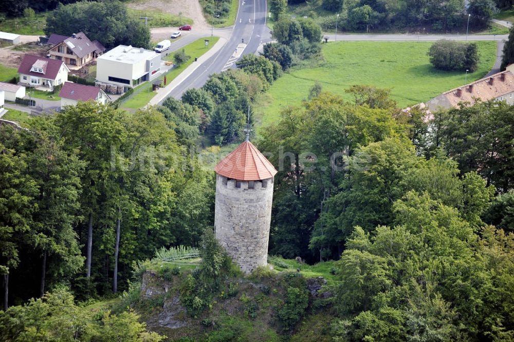 Ruhla von oben - Scharfenburg Ruhla