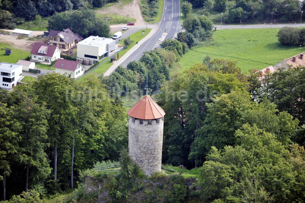 Ruhla aus der Vogelperspektive: Scharfenburg Ruhla