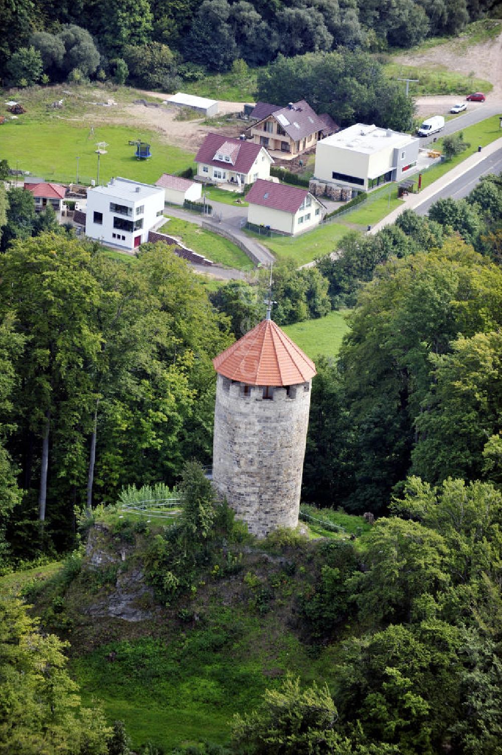 Luftbild Ruhla - Scharfenburg Ruhla