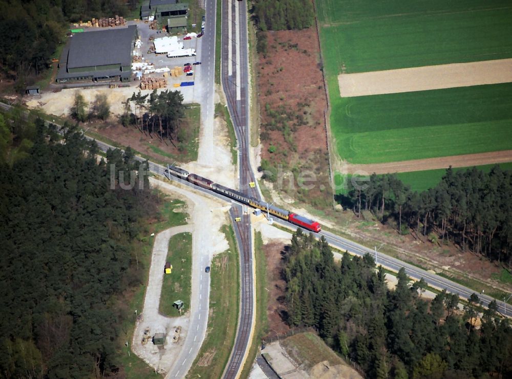 Wegberg-Wildenrath aus der Vogelperspektive: Schienenfahrzeug- Prüf- und Validationscenter Wegberg-Wildenrath der Siemens AG in Nordrhein-Westfalen