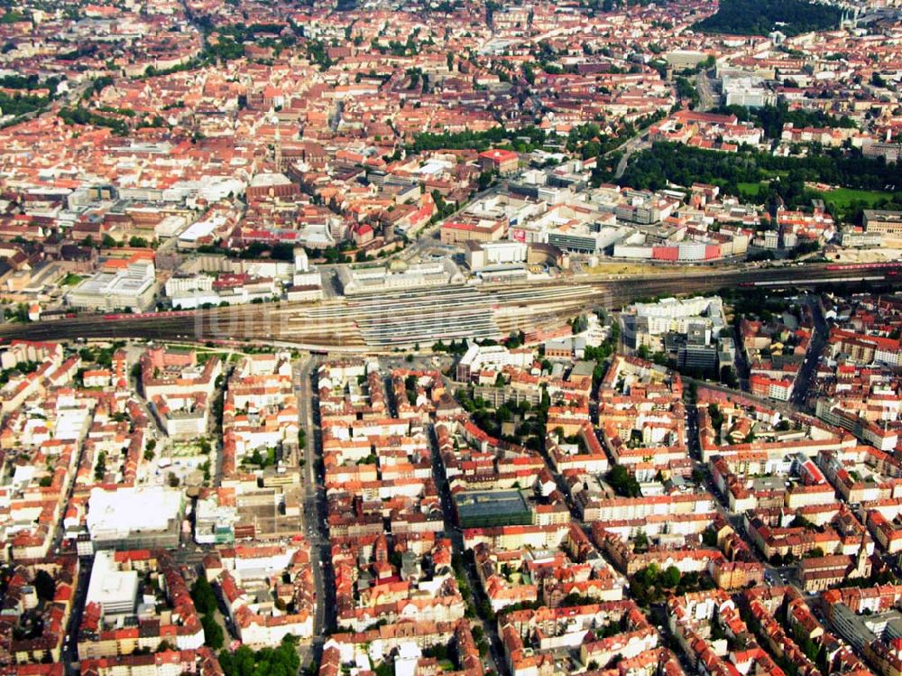 Nürnberg von oben - Schienennetz der Hafen Nürnberg-Roth GmbH