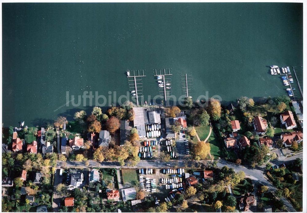 Luftbild Zeuthen / BRB - Schiffsanlegestellen am Zeuthener See.