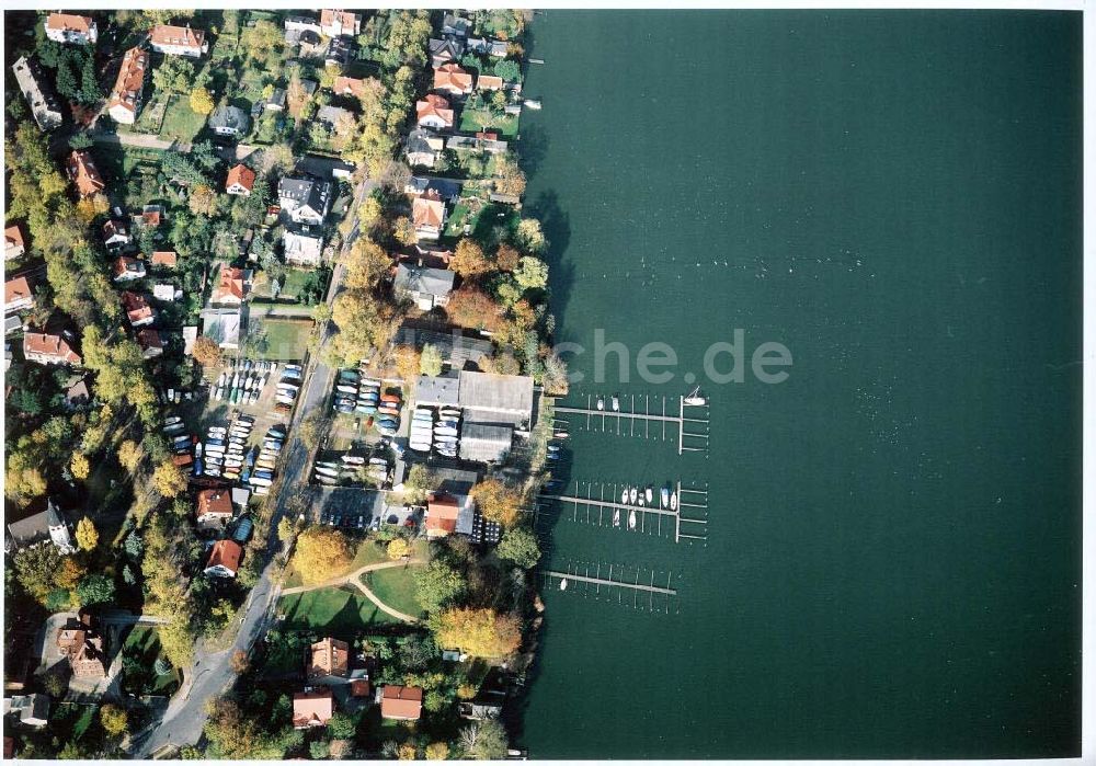 Luftbild Zeuthen / BRB - Schiffsanlegestellen am Zeuthener See.