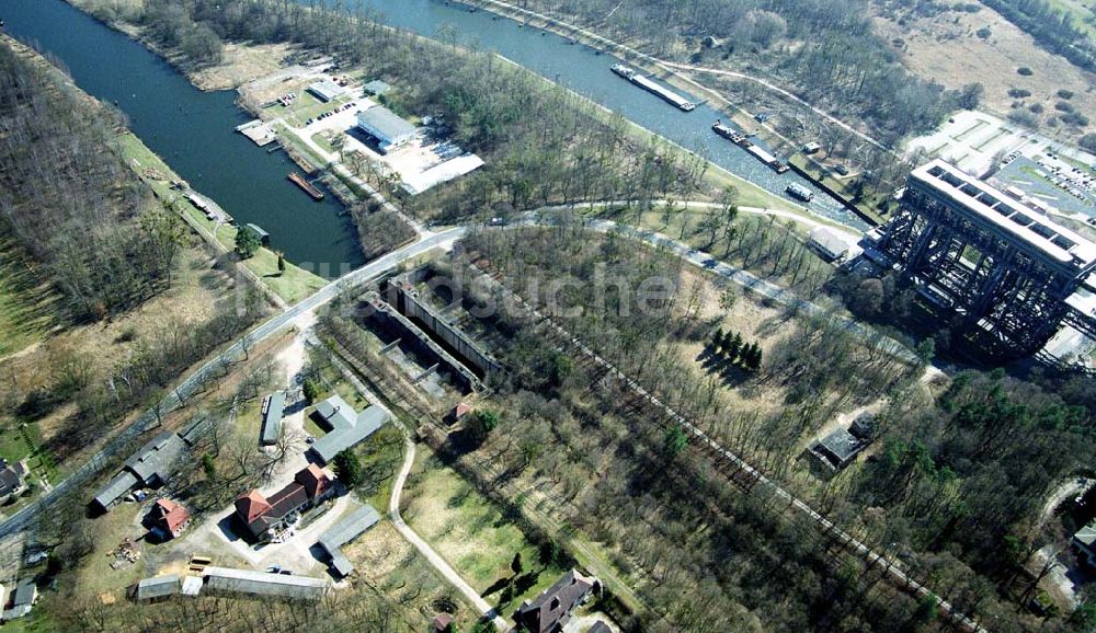 Luftbild Niederfinow - Schiffshebewerk am Finowkanal