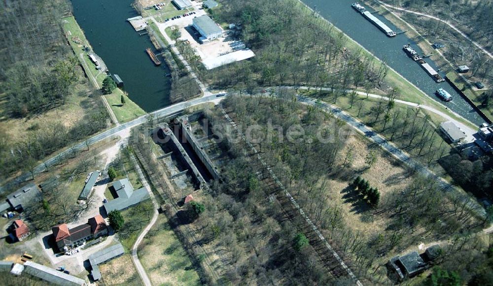 Niederfinow von oben - Schiffshebewerk am Finowkanal