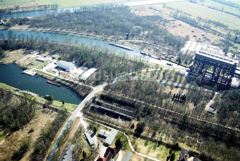 Luftbild Niederfinow - Schiffshebewerk am Finowkanal