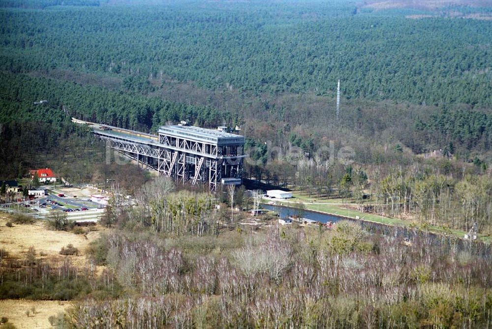 Luftbild Niederfinow - Schiffshebewerk am Finowkanal