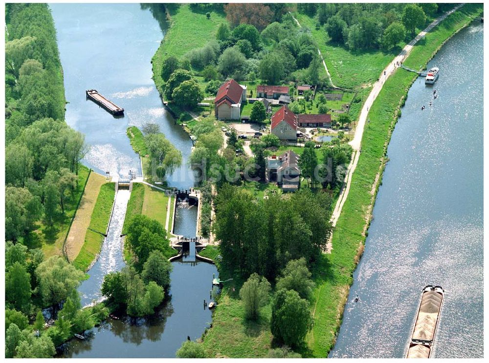 Luftaufnahme Niederfinow / BRB - Schiffshebewerk am Finowkanal